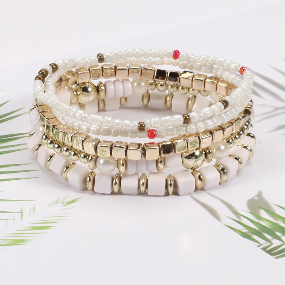 European and American-Style Women's Glasses Multi-Layer Seaside Photograph Handmade Beads