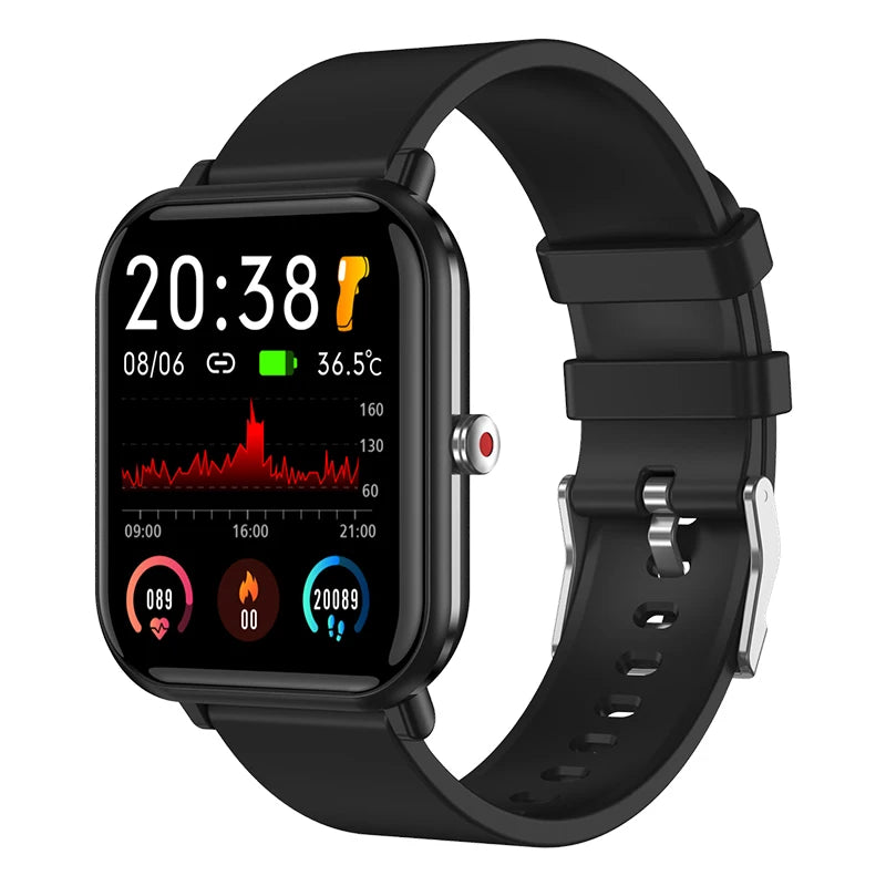 New Body Temperature Monitor Watch Men Smart Watch Sports Music Playback Waterproof SmartWatch Heart Rate Blood Pressure
