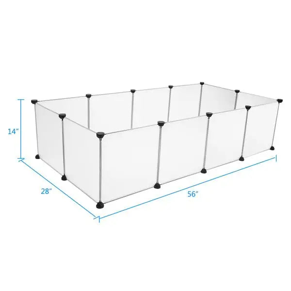 Pet Playpen, Portable Large Plastic Yard Fence Small Animals, Puppy Kennel Crate Fence Tent