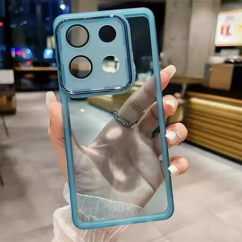 Soft Clear Silicone Cases for Xiaomi POCO X6 Pro Redmi Note 13 Pro 4G 5G note12 Colored Camera Lens Protective Cellphone Cover