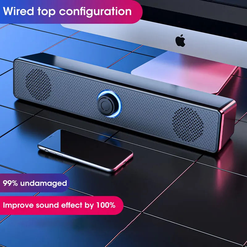 Niye Home Theater Sound Portable Bluetooth Speaker 360° Surround Soundbar Computer Speaker for TV Subwoofer Stereo Music Box