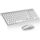Wireless Keyboard and Mouse Combo, Compact Full Size Wireless Computer Keyboard and Mouse Set 2.4G Ultra-Thin Sleek Design for Windows, Computer, Desktop, PC, Notebook, Laptop