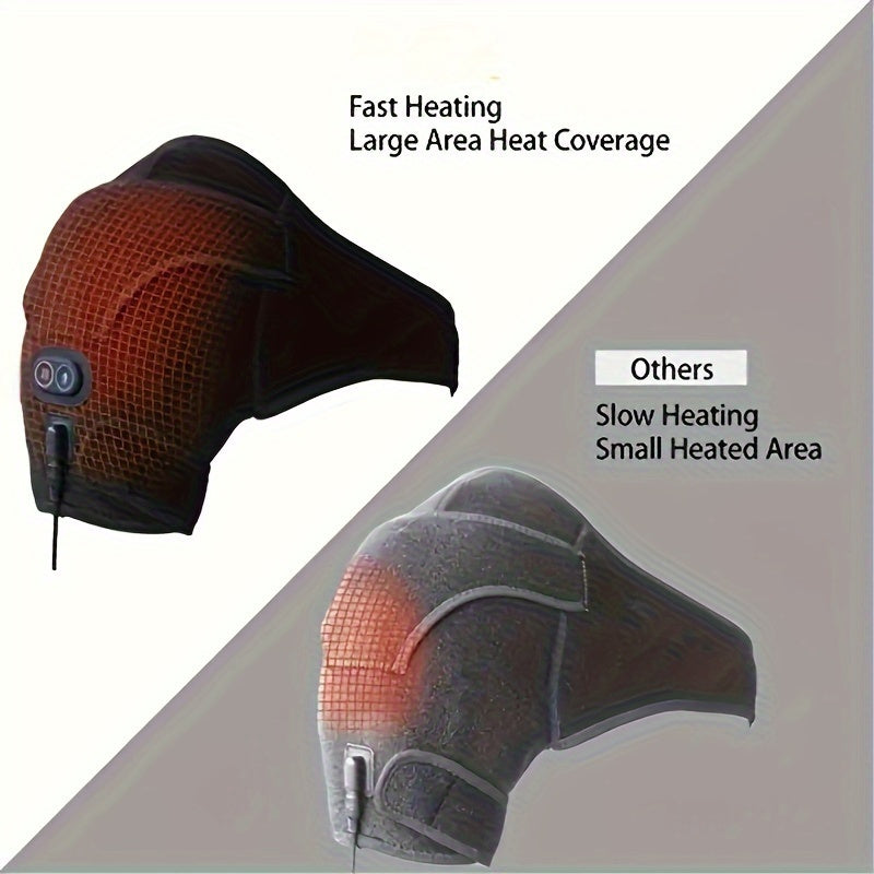Heating Shoulder Brace, USB Three Gear Adjustable Temperature Warm Electric Shoulder Protector Hot Compress Heating Cape for Men Women-Ideal Gifts for Mother'S Day Father'S Day Thanksgiving
