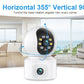 6MP WiFi IP Camera Dual Lens Dual Screen Baby Monitor Home Security Camera PTZ Auto Tracking CCTV Video Surveillance iCsee