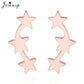 2024 New Star Earings Punk Stud Earrings Stainless Steel Everyday Teen Jewelry Pentagram Earing for Women Wholesale Oorbellen
