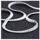 DOTEFFIL 925 Sterling Silver 6mm Side Chain 16/18/20/22/24 Inch Necklace For Woman Men Fashion Wedding Engagement Jewelry Gift