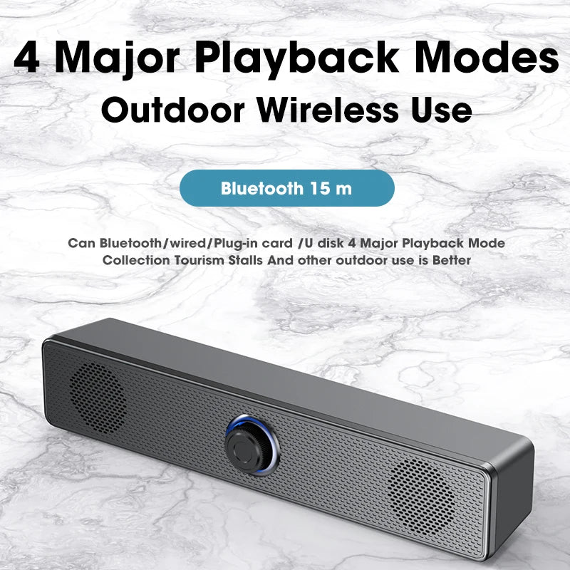 Niye Home Theater Sound Portable Bluetooth Speaker 360° Surround Soundbar Computer Speaker for TV Subwoofer Stereo Music Box