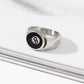 Punk Style Billiard Number Black 8 Opening Adjustable Rings Metal Alloy Rings Fashion Hip Hop Rock Jewelry For Women And Men