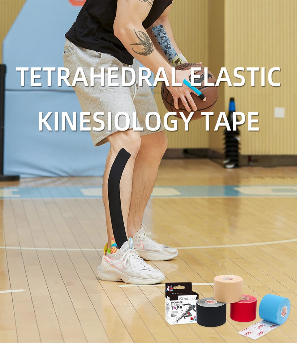 Kindmax High Elastic Sports Tape Kinesiology Nylon Strapping Gym Fitness Tennis Running Knee Muscle Protector