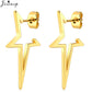 2024 New Star Earings Punk Stud Earrings Stainless Steel Everyday Teen Jewelry Pentagram Earing for Women Wholesale Oorbellen