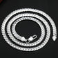 925 Sterling Silver 8/16/18/20/22/24 Inch 6mm Side Chain Necklace Bracelet For Woman Men Fashion Charm Wedding Jewelry
