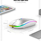 LED Wireless Mouse Rechargeable Silent Bluetooth-compatible Mouse Portable Dual Mode Computer Mice for Laptop Desktop MacBook