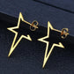 2024 New Star Earings Punk Stud Earrings Stainless Steel Everyday Teen Jewelry Pentagram Earing for Women Wholesale Oorbellen