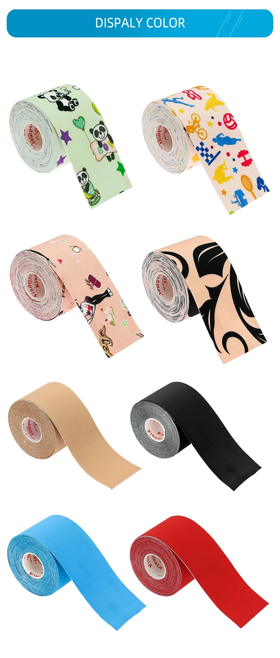 Kindmax High Elastic Sports Tape Kinesiology Nylon Strapping Gym Fitness Tennis Running Knee Muscle Protector