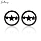 2024 New Star Earings Punk Stud Earrings Stainless Steel Everyday Teen Jewelry Pentagram Earing for Women Wholesale Oorbellen