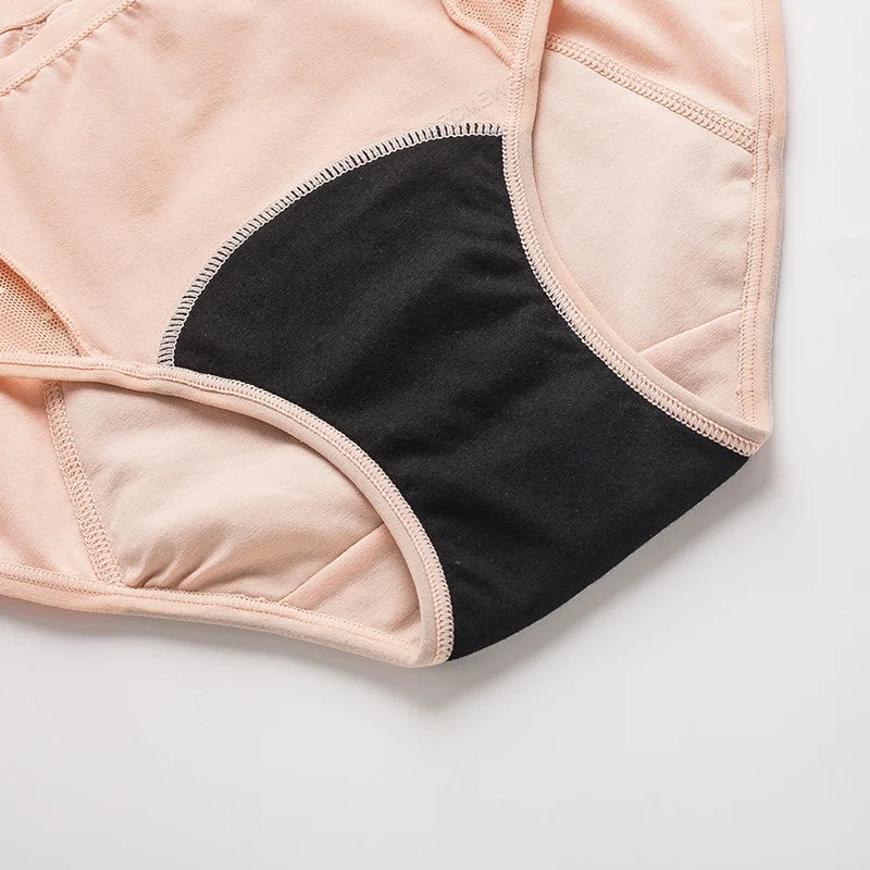 Women Menstrual Period Panties Underwear 4 Layers Plus Size Heavy Flow Absorbency Leakproof Physiological Sanitary Lingerie
