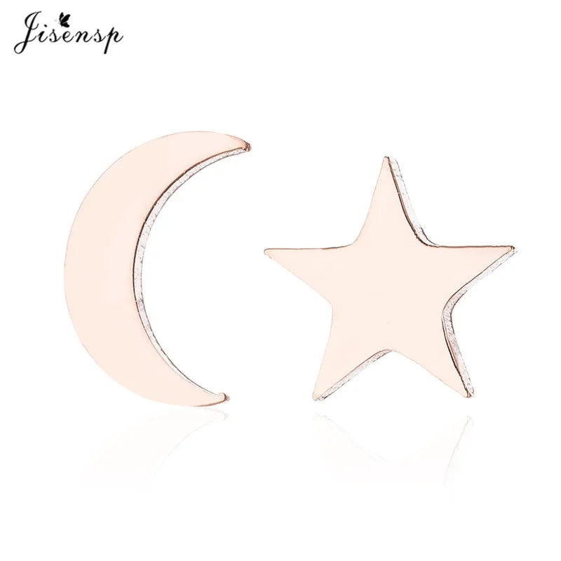 2024 New Star Earings Punk Stud Earrings Stainless Steel Everyday Teen Jewelry Pentagram Earing for Women Wholesale Oorbellen