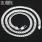 925 Sterling Silver 8/16/18/20/22/24 Inch 6mm Side Chain Necklace Bracelet For Woman Men Fashion Charm Wedding Jewelry