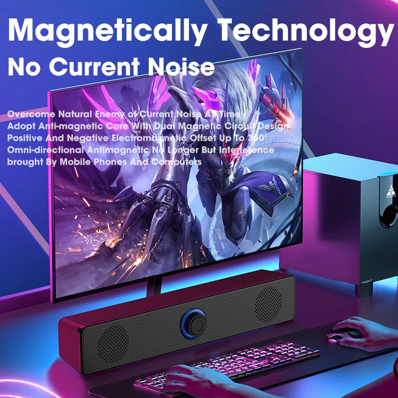 Niye Home Theater Sound Portable Bluetooth Speaker 360° Surround Soundbar Computer Speaker for TV Subwoofer Stereo Music Box
