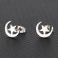 2024 New Star Earings Punk Stud Earrings Stainless Steel Everyday Teen Jewelry Pentagram Earing for Women Wholesale Oorbellen