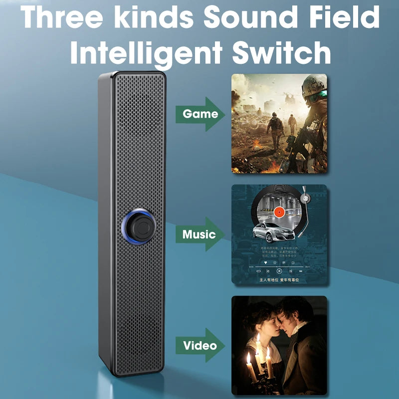 Niye Home Theater Sound Portable Bluetooth Speaker 360° Surround Soundbar Computer Speaker for TV Subwoofer Stereo Music Box