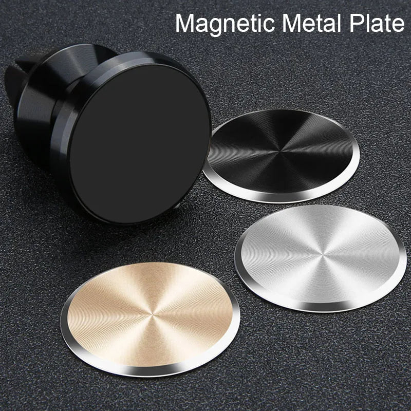 Metal Disk Plate Magnetic Car Phone Holder Universal Air Vent Mount Mobile Cellphone Stand GPS Support Magnet Iron Sheet