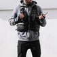 Moto Vest Mens Motorcycle Jacket Breathable Motorbike Jacket Night Work High Visibility Reflective Safety Jacket With Water Bag