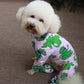 Pet Dog Jumpsuit Puppy Clothes Thin Stretchy Pajamas Pink Printed 100%Cotton Overalls For Small Dogs Chihuahua Poodle Home Wear