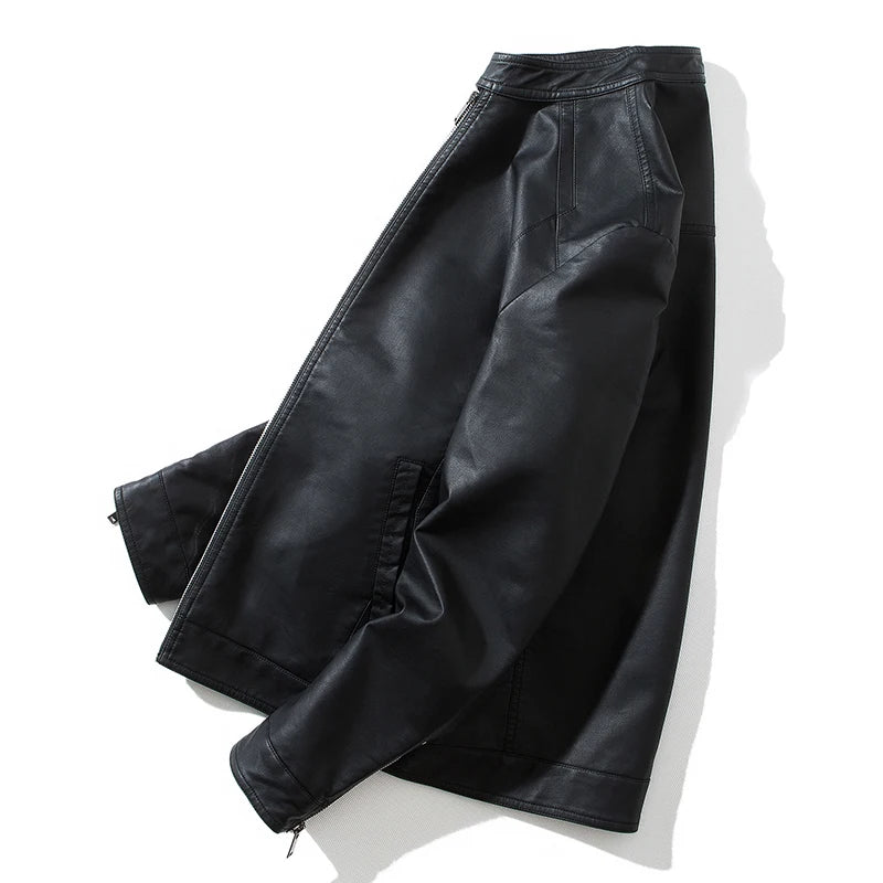 Men Faux Leather Jacket Motorcycle 8Xl Men's Jackets Black Jaqueta De Couro Masculina Outwear Male Pu Leather Mens Coats Brand