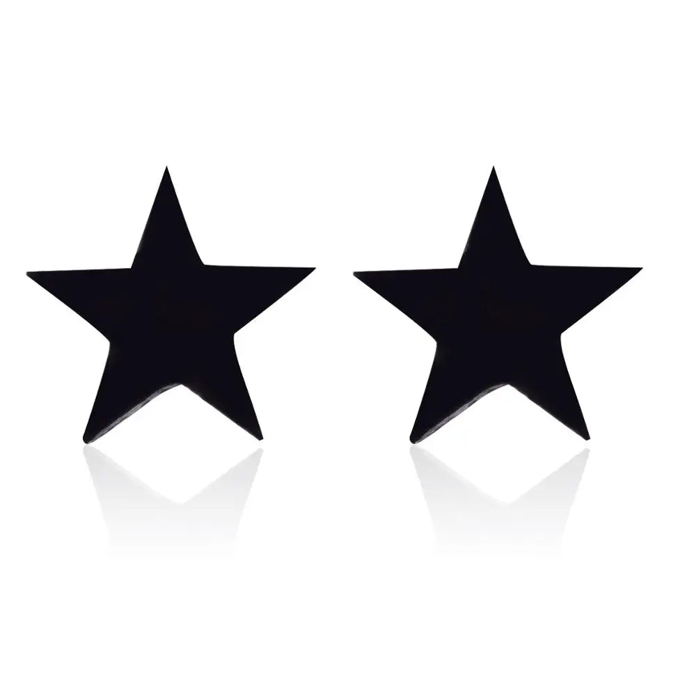 2024 New Star Earings Punk Stud Earrings Stainless Steel Everyday Teen Jewelry Pentagram Earing for Women Wholesale Oorbellen