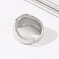 Punk Style Billiard Number Black 8 Opening Adjustable Rings Metal Alloy Rings Fashion Hip Hop Rock Jewelry For Women And Men