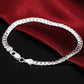 925 Sterling Silver 8/16/18/20/22/24 Inch 6mm Side Chain Necklace Bracelet For Woman Men Fashion Charm Wedding Jewelry