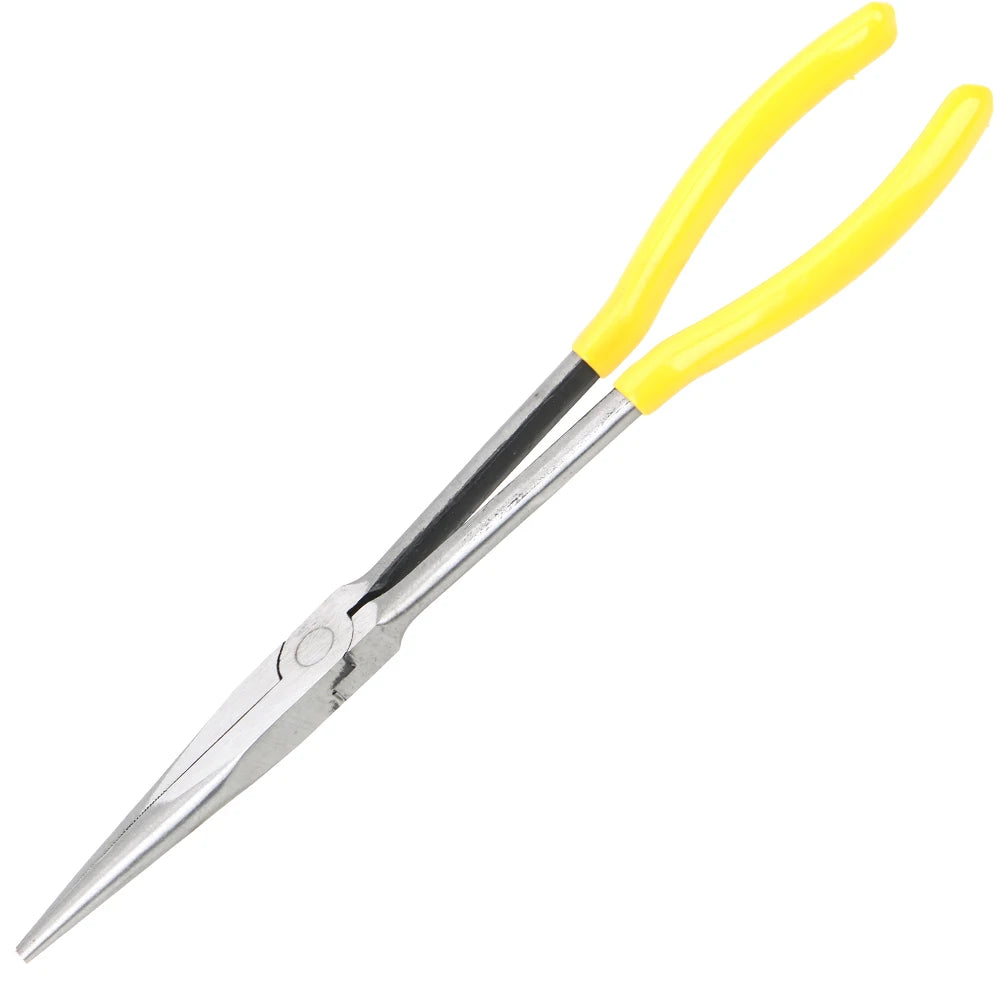 DIY Extra Long Nose Pliers Straight Bent Tip Mechanic Equipment Hand Removal Tools Spanner Clips Auto Care Kit Car Accessories