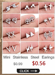 2024 New Star Earings Punk Stud Earrings Stainless Steel Everyday Teen Jewelry Pentagram Earing for Women Wholesale Oorbellen
