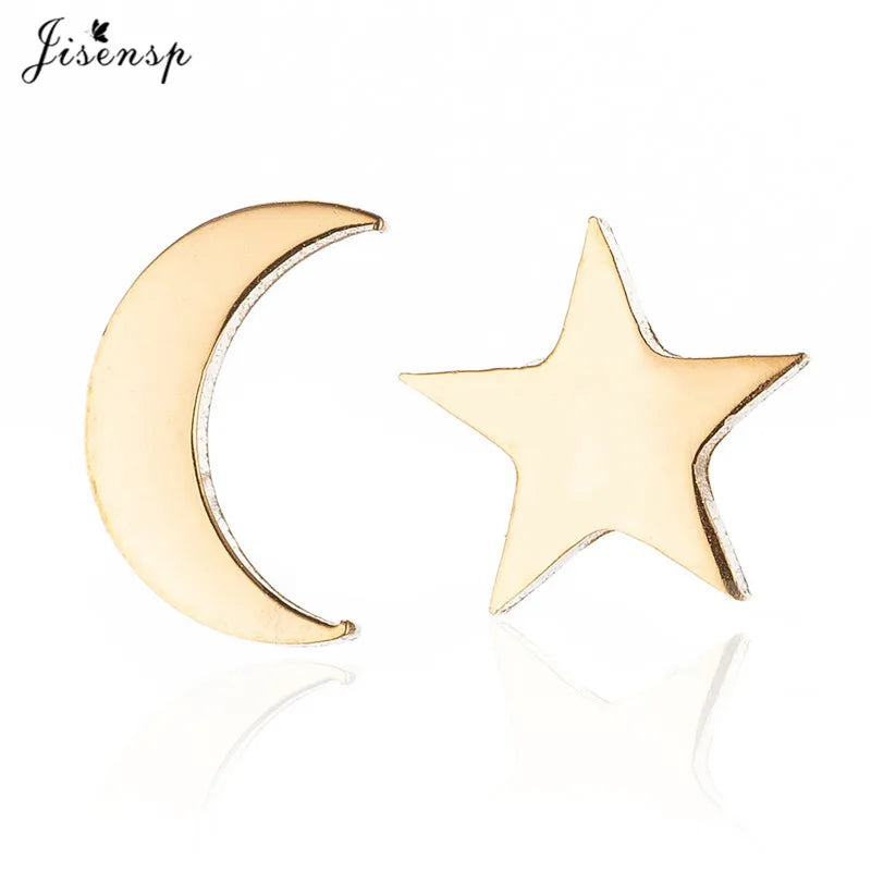 2024 New Star Earings Punk Stud Earrings Stainless Steel Everyday Teen Jewelry Pentagram Earing for Women Wholesale Oorbellen