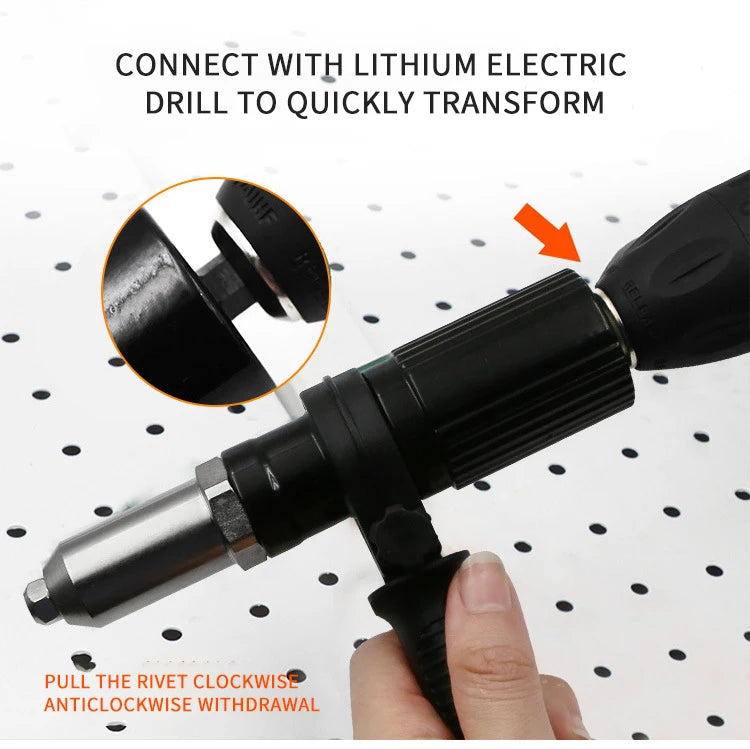 Professional Electric Rivet Nut Gun Machine Core Pull Accessories Cordless Riveting Gun Drill Adapter  Insert Nut Tools