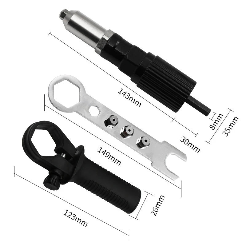 Professional Electric Rivet Nut Gun Machine Core Pull Accessories Cordless Riveting Gun Drill Adapter  Insert Nut Tools