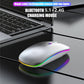 LED Wireless Mouse Rechargeable Silent Bluetooth-compatible Mouse Portable Dual Mode Computer Mice for Laptop Desktop MacBook