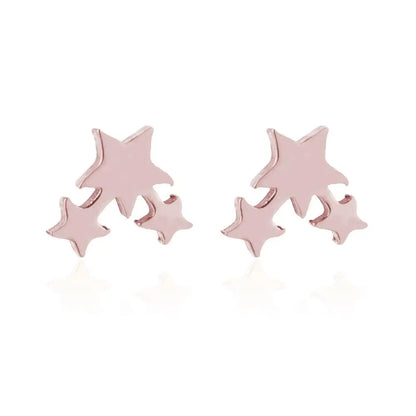 2024 New Star Earings Punk Stud Earrings Stainless Steel Everyday Teen Jewelry Pentagram Earing for Women Wholesale Oorbellen