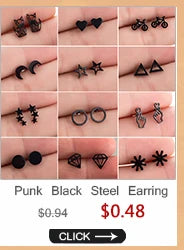 2024 New Star Earings Punk Stud Earrings Stainless Steel Everyday Teen Jewelry Pentagram Earing for Women Wholesale Oorbellen