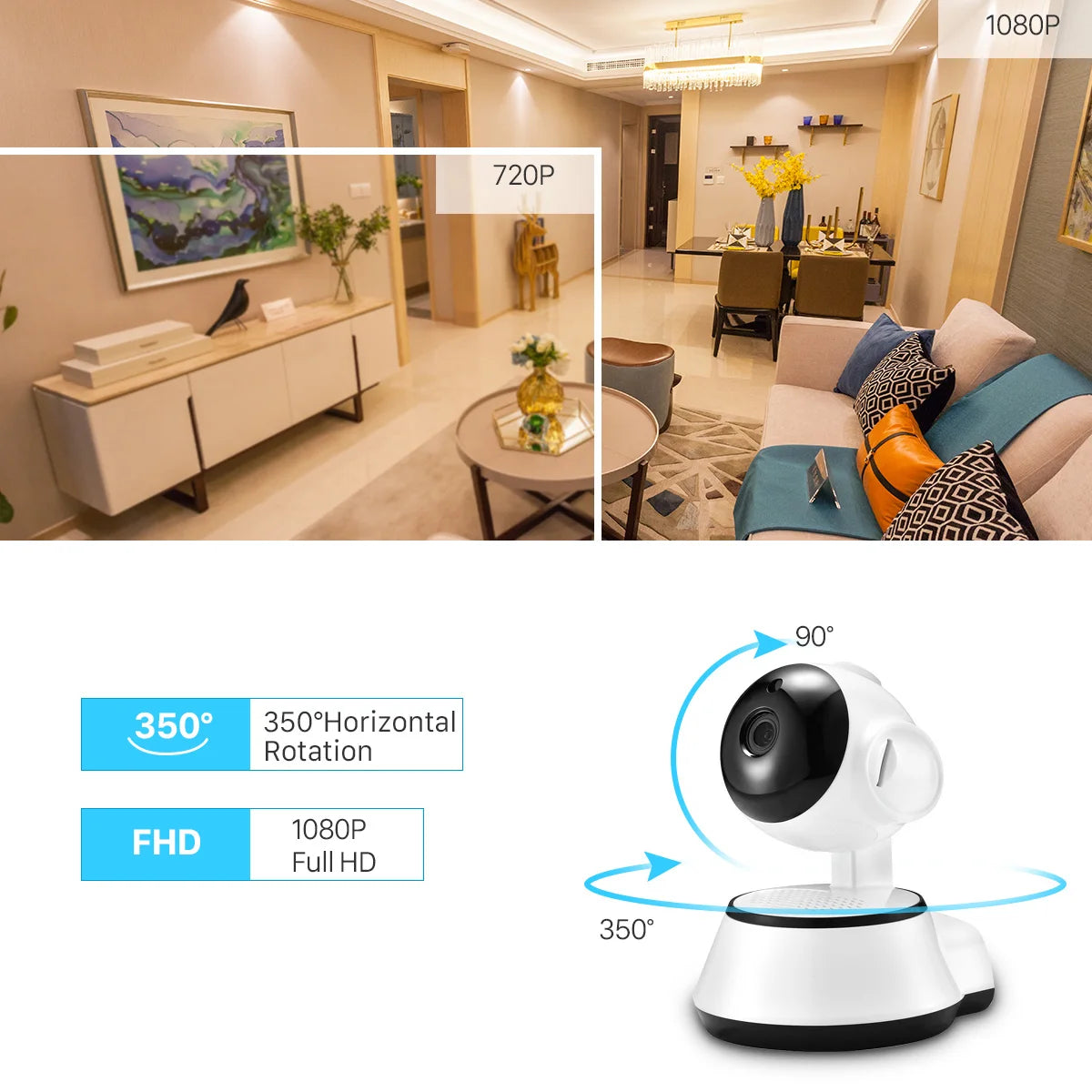 IP Camera V380 Pro HD Cloud Smart Surveillance Home Wireless Intelligent Auto Tracking Of Human Camera CCTV Network Wifi Camera