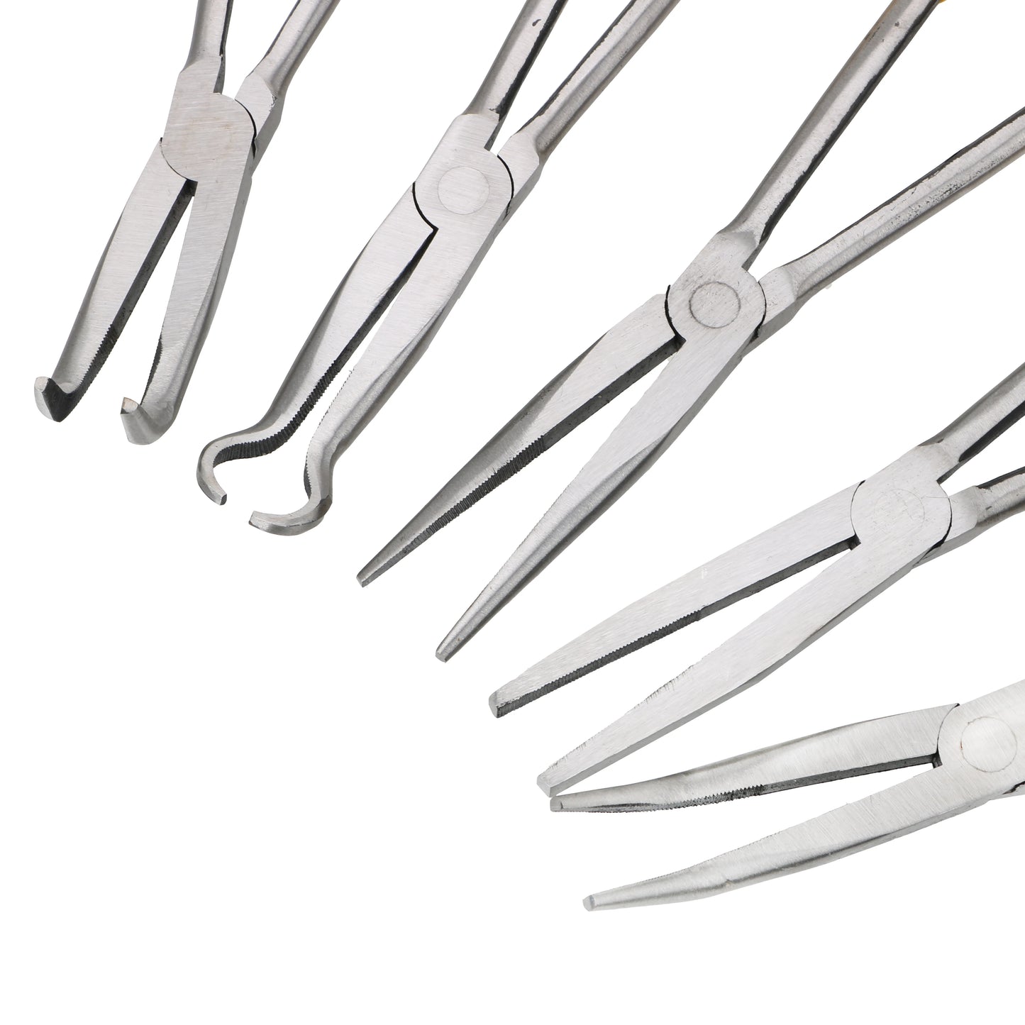 DIY Extra Long Nose Pliers Straight Bent Tip Mechanic Equipment Hand Removal Tools Spanner Clips Auto Care Kit Car Accessories