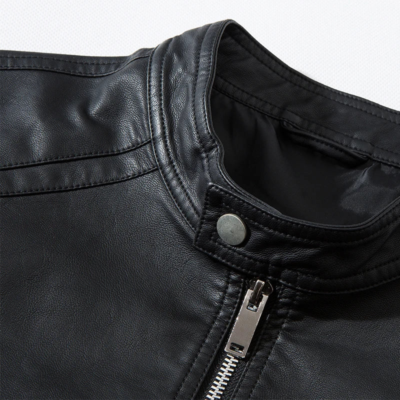 Men Faux Leather Jacket Motorcycle 8Xl Men's Jackets Black Jaqueta De Couro Masculina Outwear Male Pu Leather Mens Coats Brand