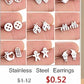 2024 New Star Earings Punk Stud Earrings Stainless Steel Everyday Teen Jewelry Pentagram Earing for Women Wholesale Oorbellen