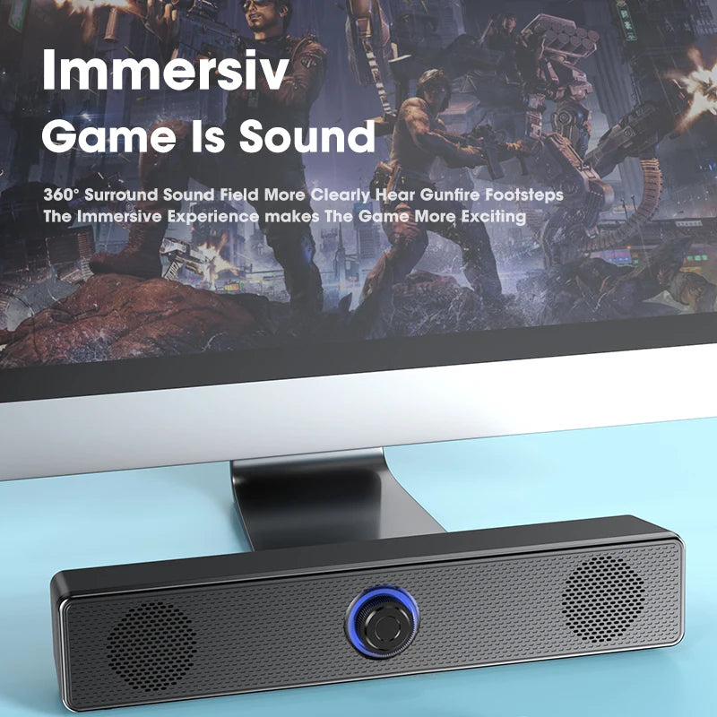 Niye Home Theater Sound Portable Bluetooth Speaker 360° Surround Soundbar Computer Speaker for TV Subwoofer Stereo Music Box