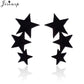 2024 New Star Earings Punk Stud Earrings Stainless Steel Everyday Teen Jewelry Pentagram Earing for Women Wholesale Oorbellen