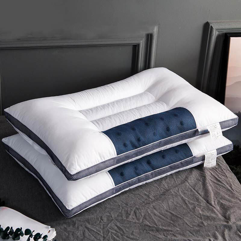 Adult Cassia Seed Pillow Case and Pillow Core Set Home a Pair of Pillow Core Protection Isolation Layer Cervical Support Sleep