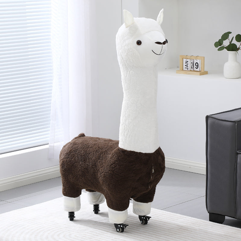 Alpaca Stool Living Room Seat for Girls Decorations