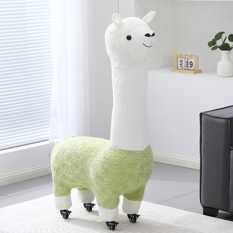 Alpaca Stool Living Room Seat for Girls Decorations