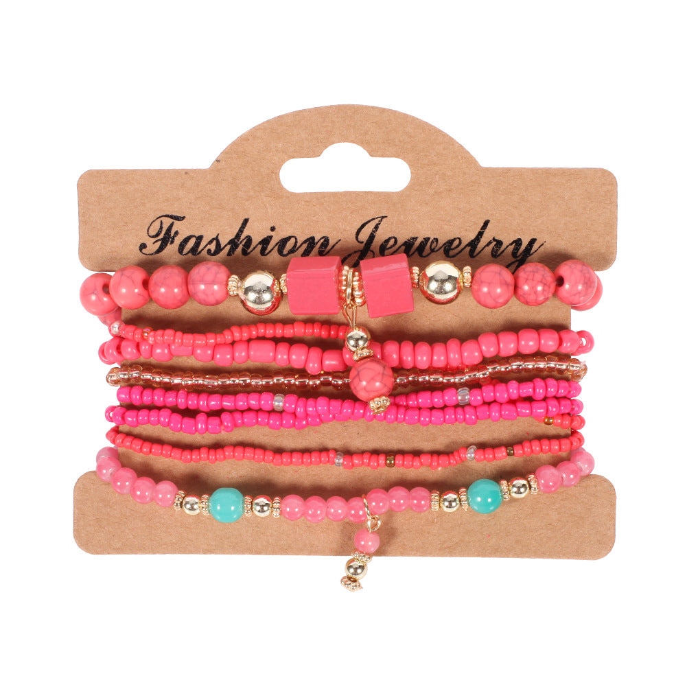 European and American-Style Women's Glasses Multi-Layer Seaside Photograph Handmade Beads
